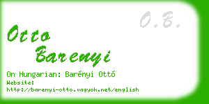 otto barenyi business card